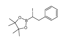 2-(1-iodo-2-phenylethyl)-4,4,5,5-tetramethyl-1,3,2-dioxaborolane结构式