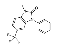 1-methyl-3-phenyl-5-(trifluoromethyl)benzimidazol-2-one结构式