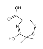 (R)-4,5,6,7-Tetrahydro-7,7-dimethyl-6-oxo-3H-1,2,5-dithiazepine-4-carboxylic acid Structure