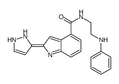 N-(2-anilinoethyl)-2-(1,2-dihydropyrazol-3-ylidene)indole-4-carboxamide Structure
