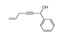 1-phenylhex-5-en-2-yn-1-ol Structure