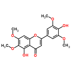4',5-二羟基-3',5',6,7-四甲氧基黄酮结构式