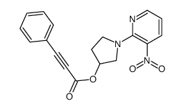 [1-(3-nitropyridin-2-yl)pyrrolidin-3-yl] 3-phenylprop-2-ynoate Structure