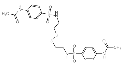 N-(4-(((2-((2-(((4-(Acetylamino)phenyl)sulfonyl)amino)ethyl)dithio)ethyl)amino)sulfonyl)phenyl)acetamide Structure