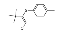 (Z)-1-chloro-3,3-dimethyl-2-p-tolylthiobut-1-ene结构式