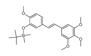 3-tert-butyldimethylsilyloxy-3',4,4',5'-tetramethyloxystilbene结构式
