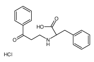 N-(3-Oxo-3-phenylpropyl)-L-phenylalanine hydrochloride (1:1) Structure