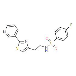 4-fluoro-N-(2-(2-(pyridin-3-yl)thiazol-4-yl)ethyl)benzenesulfonamide Structure