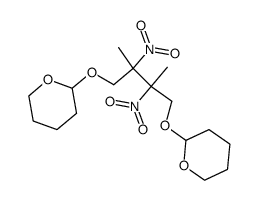 2,2'-((2,3-dimethyl-2,3-dinitrobutane-1,4-diyl)bis(oxy))bis(tetrahydro-2H-pyran)结构式