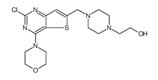 4-[[2-氯-4-(4-吗啉)噻吩并[3,2-D]嘧啶-6-基]甲基]-1-哌嗪乙醇结构式
