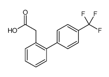[1,1'-Biphenyl]-2-acetic acid, 4'-(trifluoromethyl) Structure