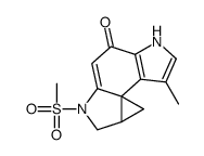 7-Methyl-2-(methylsulfonyl)1,2,8,8a-tetrahydro-cyclopropa(c)pyrrolo(3,2-e)indol-4(5H)-one结构式