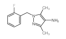 1-(2-氟苄基)-3,5-二甲基-1H-吡唑-4-胺结构式