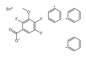 triphenylstannyl 2,4,5-trifluoro-3-methoxybenzoate Structure