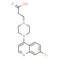 3-(4-(7-氯喹啉-4-基)哌嗪-1-基)丙酸结构式