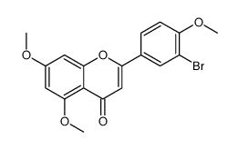 2-(3-bromo-4-methoxyphenyl)-5,7-dimethoxychromen-4-one Structure