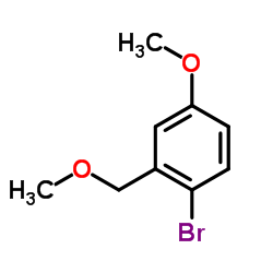 1-溴-4-甲氧基-2-(甲氧基甲基)苯结构式