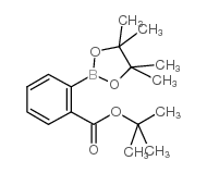 2-(4,4,5,5-四甲基-1,3,2-二氧杂硼烷-2-基)苯甲酸叔丁酯结构式