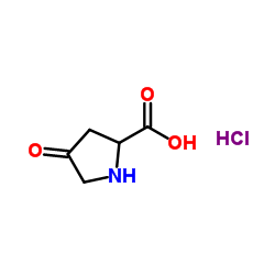 4-氧吡咯烷-2-羧酸盐酸盐结构式