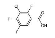 3-chloro-2,4-difluoro-5-iodobenzoic acid Structure