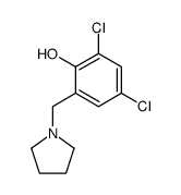 2,4-dichloro-6-pyrrolidinomethyl-phenol结构式