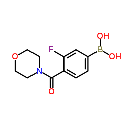 3-氟-4-(吗啉-4-羰基)苯基硼酸结构式