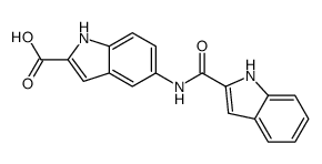 5-(1H-indole-2-carbonylamino)-1H-indole-2-carboxylic acid结构式