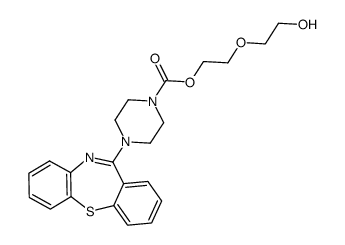 4-二苯并[b,f][1,4]硫氮杂卓-11-基-1-哌嗪羧酸 2-(2-羟基乙氧基)乙基酯结构式