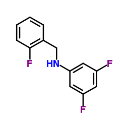 3,5-Difluoro-N-(2-fluorobenzyl)aniline结构式