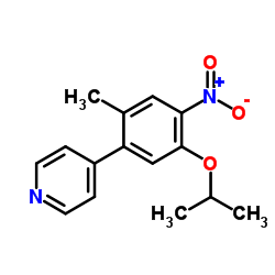 4-(5-异丙氧基-2-甲基-4-硝基苯基)吡啶结构式