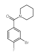 1-(3-溴-4-氟苯甲酰基)哌啶结构式
