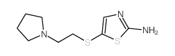 5-(2-(吡咯烷-1-基)乙硫基)噻唑-2-胺结构式