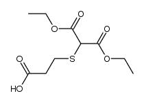 3-[bis(ethoxycarbonyl)methylthio]propionic acid结构式