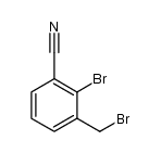 2-bromo-3-(bromomethy)lbenzonitrile结构式