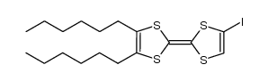 4,5-dihexyl-4'-iodo-TTF Structure