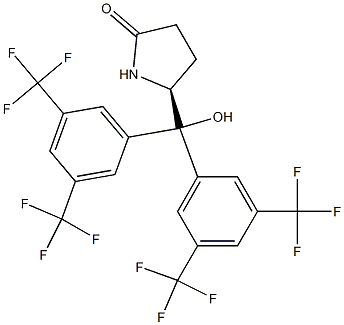 (5S)-5-[双[3,5-二(三氟甲基)苯基]羟甲基]-2-吡咯烷酮结构式