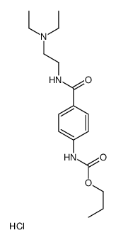 Propyl p-((2-(diethylamino)ethyl)carbamoyl)carbanilate hydrochloride结构式
