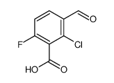 2-氯-6-氟-3-甲酰基苯甲酸结构式