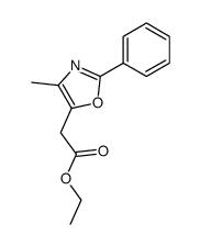 (4-Methyl-2-phenyloxazol-5-yl)-acetic acid ethyl ester结构式