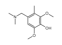 4-[(dimethylamino)methyl]-2,6-dimethoxy-3-methylphenol结构式