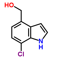 7-氯-4-羟基甲基吲哚结构式