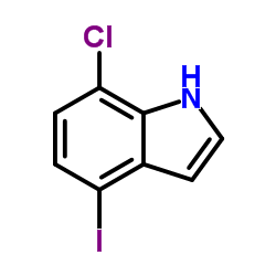7-氯-4-碘吲哚结构式