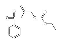 2-(benzenesulfonylmethyl)prop-2-enyl ethyl carbonate Structure