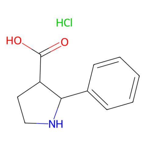 顺式-2-苯基吡咯烷-3-羧酸盐酸盐结构式