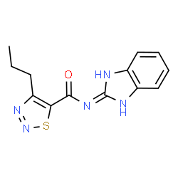 N-(1,3-dihydro-2H-benzimidazol-2-ylidene)-4-propyl-1,2,3-thiadiazole-5-carboxamide结构式