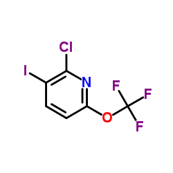 2-Chloro-3-iodo-6-(trifluoromethoxy)pyridine结构式