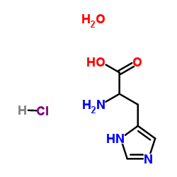 Histidine hydrochloride hydrate Structure