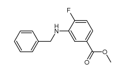 methyl N-benzyl-3-amino-4-fluorobenzoate结构式
