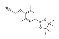 2-(2,6-二甲基-4-(4,4,5,5-四甲基-1,3,2-二氧硼杂环戊烷-2-基)苯氧基)乙腈结构式