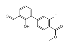 methyl 2-fluoro-4-(3-formyl-2-hydroxyphenyl)benzoate结构式